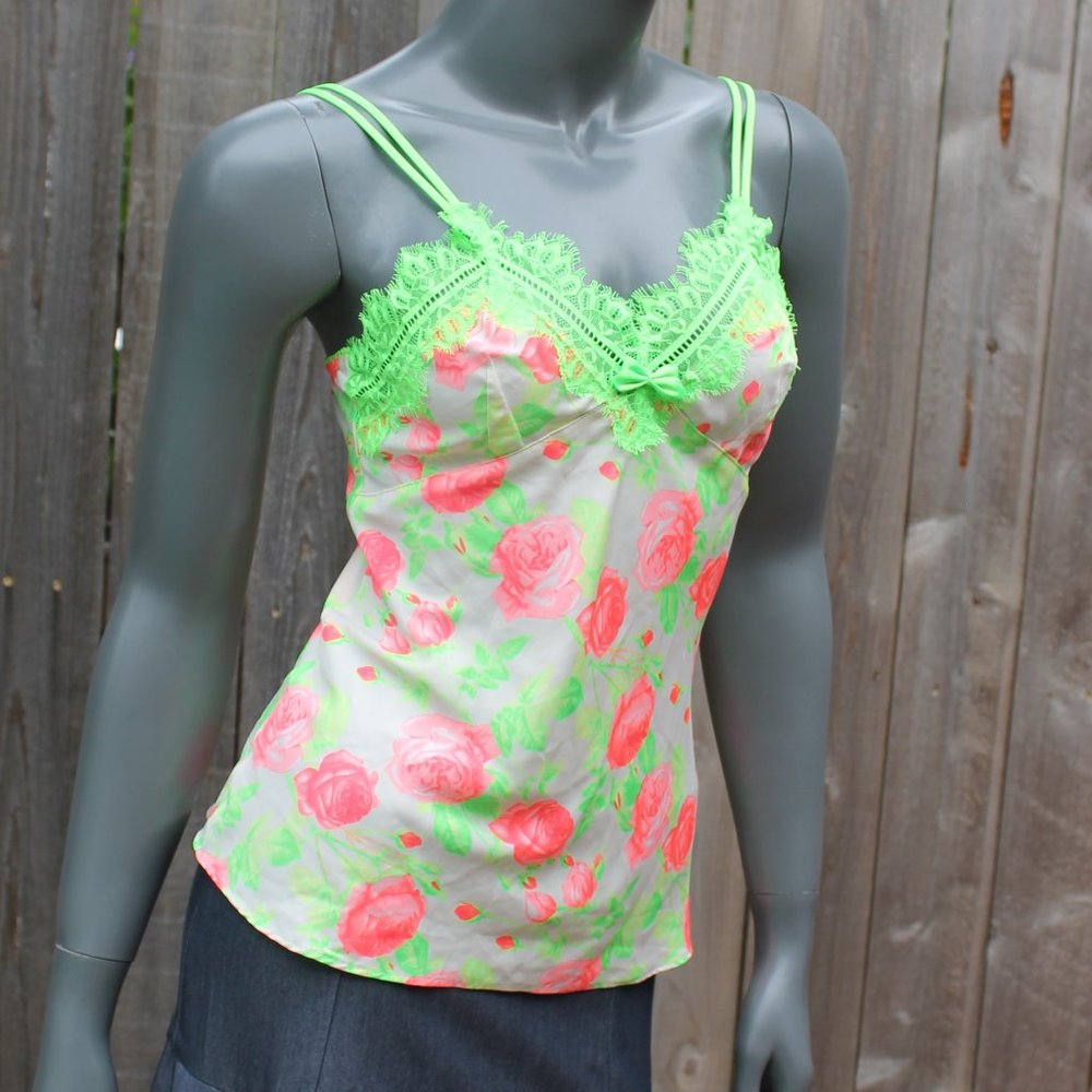 Betsey Johnson Intimates Lace Rose Cami Size Small